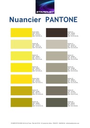 COULEURS NUANCIER PANTONE