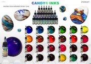 Tintas coloridas transparentes para resinas